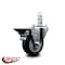 Service Caster 3.5'' Black Polyurethane Wheel Swivel 3/4'' Square Stem Caster with Brake SCC-SQ20S3514-PPUB-BLK-PLB-34 - alternate 4